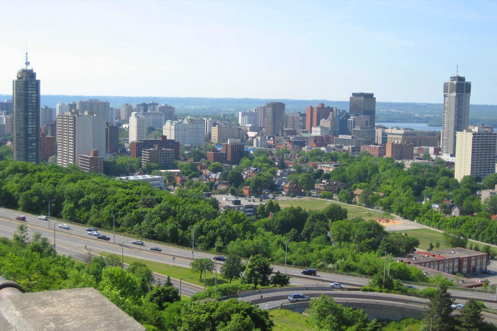 Downtown Hamilton skyline seen from the escarpment