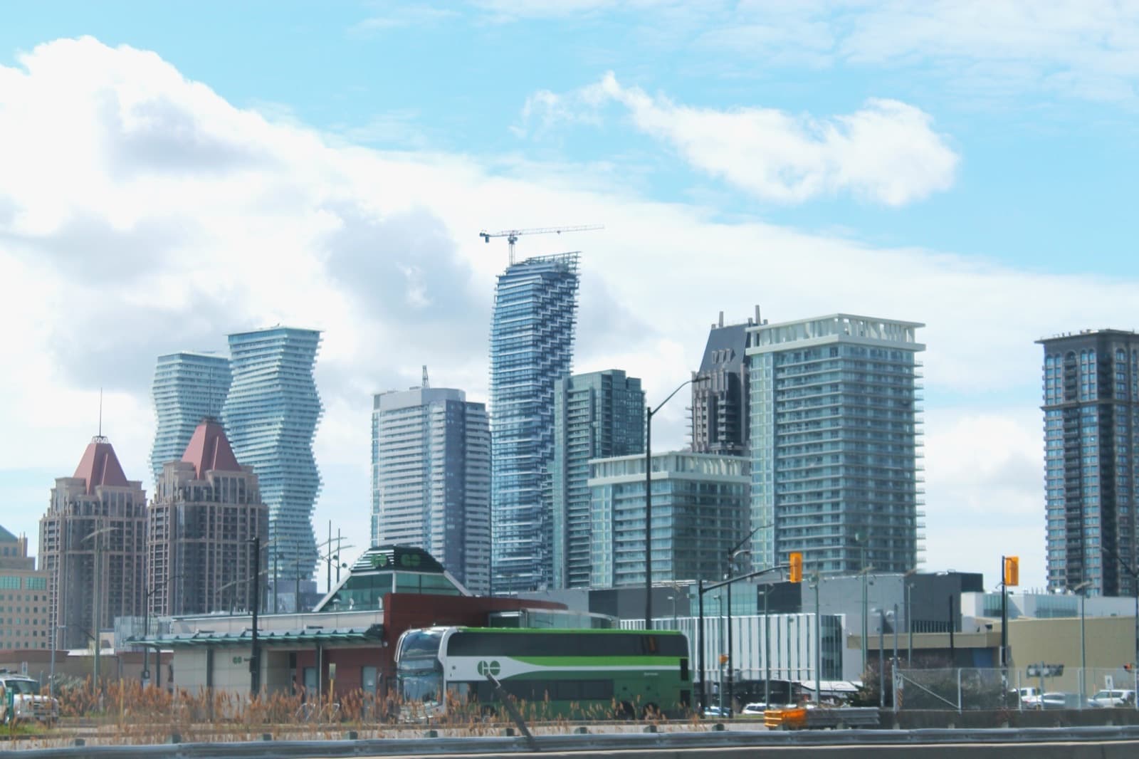 Mississauga city centre skyline with the Absolute World towers