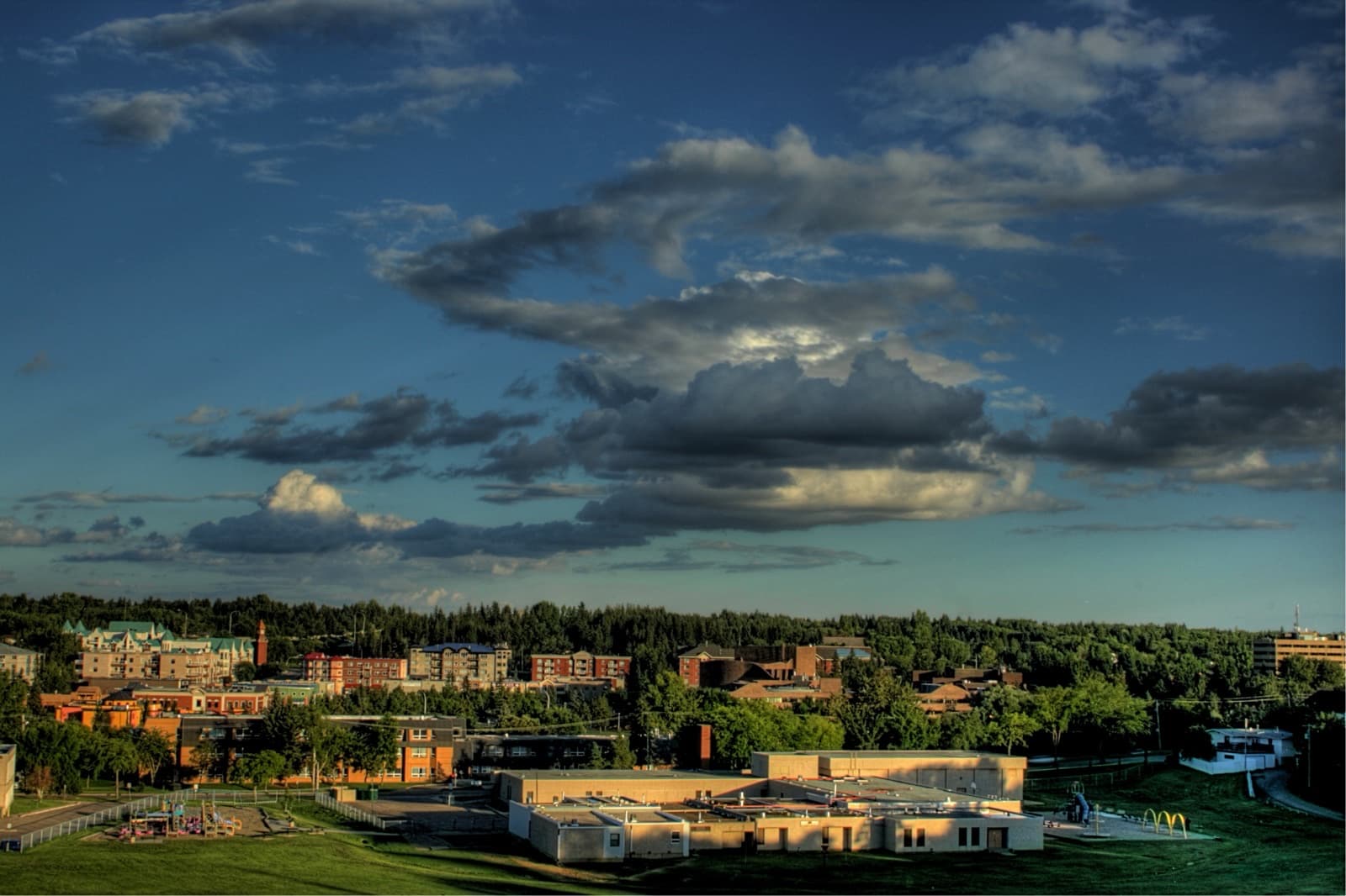 Downtown St. Albert, Alberta, seen from above