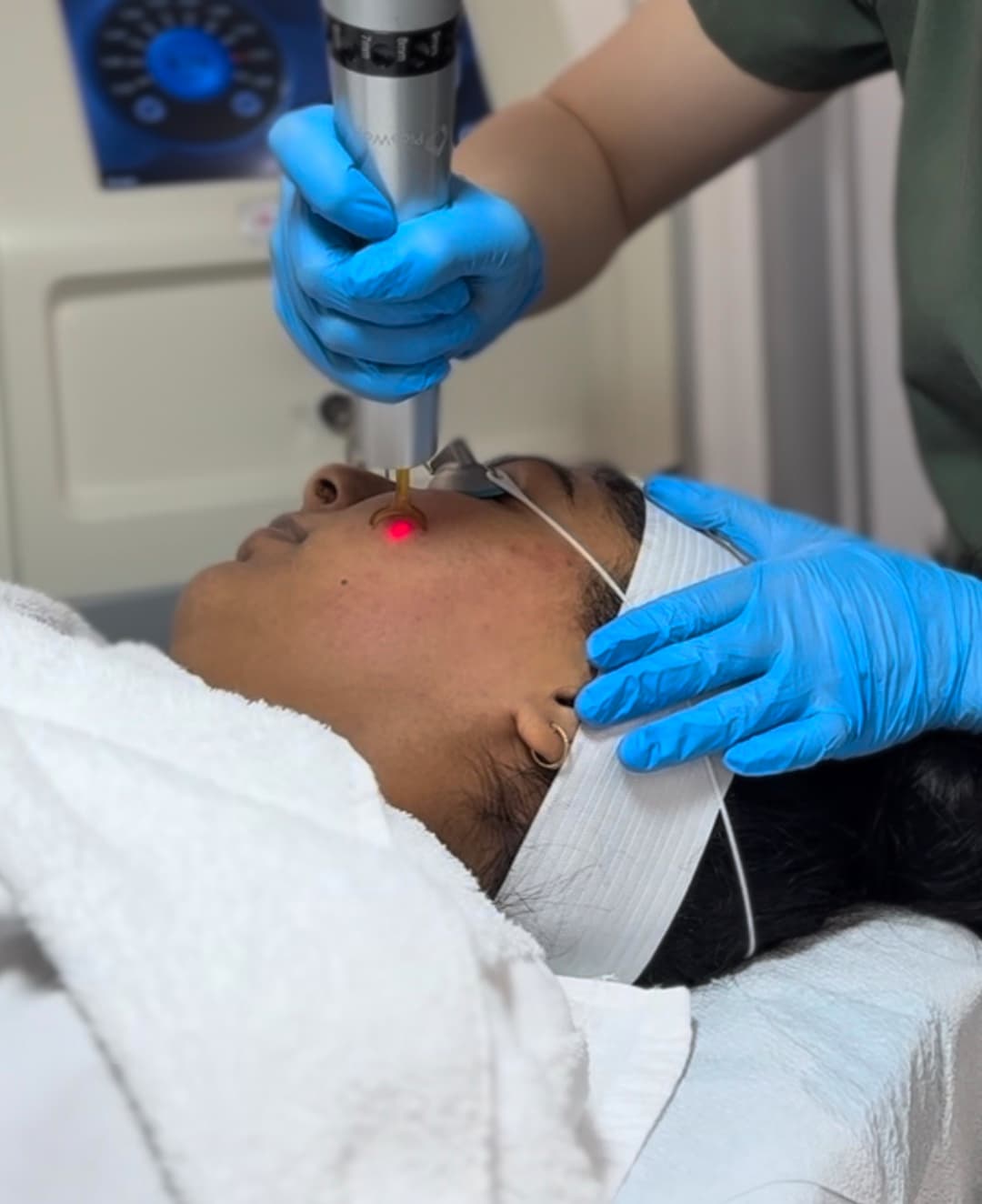 Laser facial treatment at Studio Kiku
