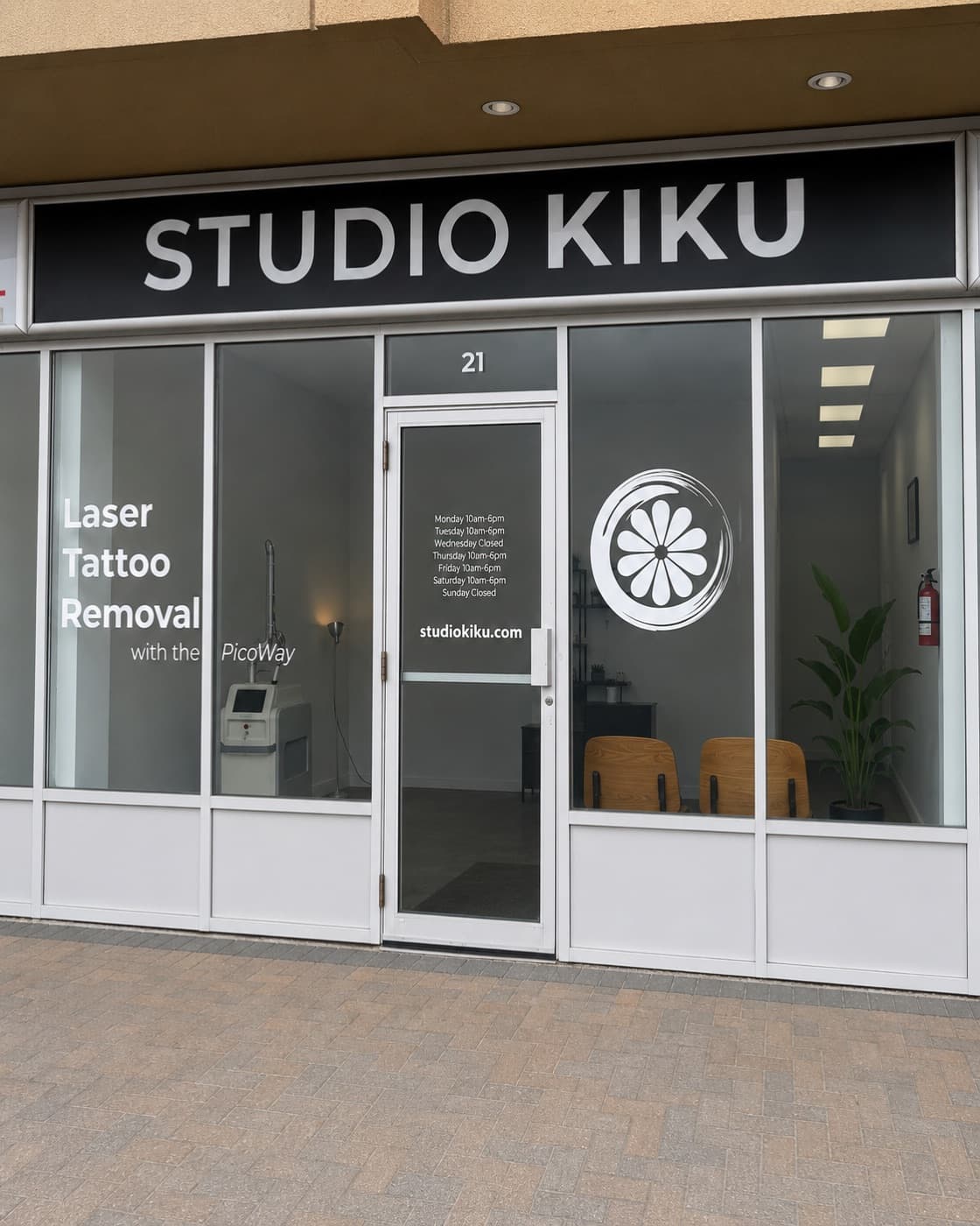 Studio Kiku Vaughan storefront on Rutherford Road in Concord, Ontario